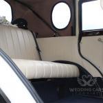 Vintage wedding car rear leather seats