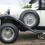 VINTAGE WEDDING CAR SIDE TYRE VIEW