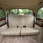 White Fairway London taxi back seats