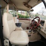 White Fairway London taxi driver seat