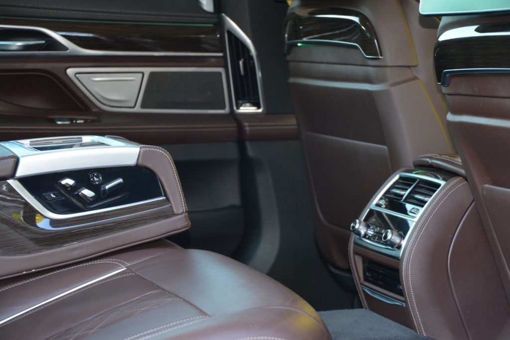 Bmw 7 series hire Rear seats