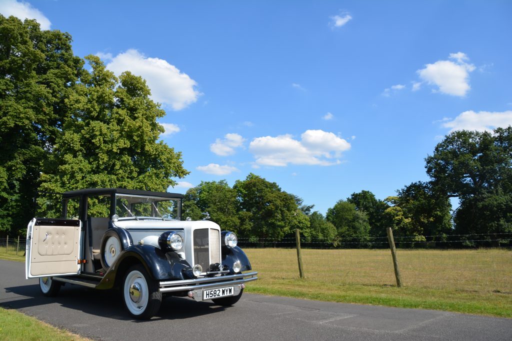 Vintage wedding car 