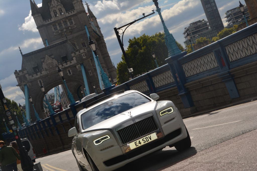 Chauffeur driver rolls royce ghost in london