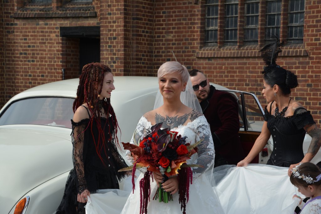 Punk bridal wedding dress