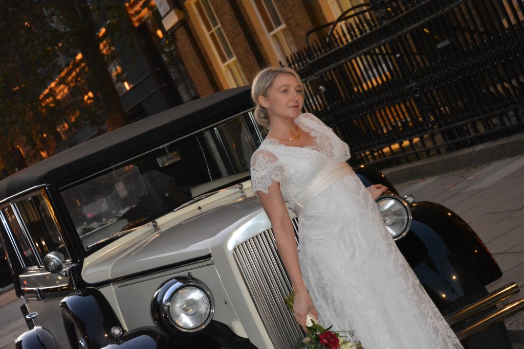 classic White wedding car London