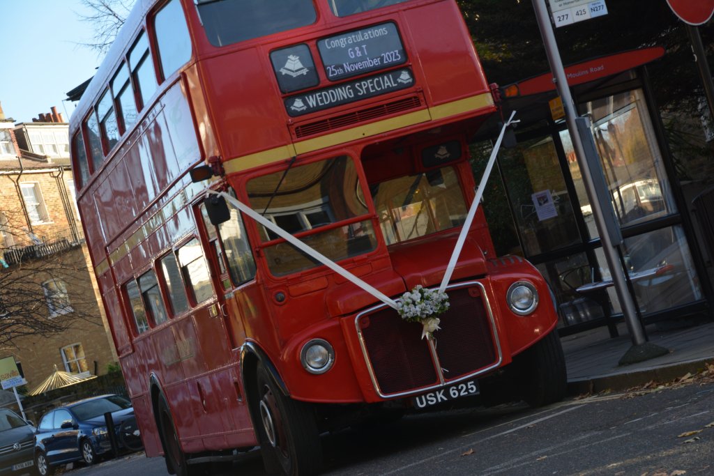 Red double decker bus hire