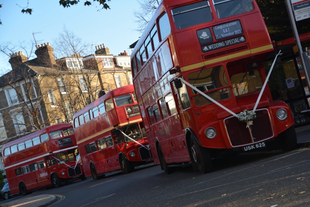 Red double decker bus hire