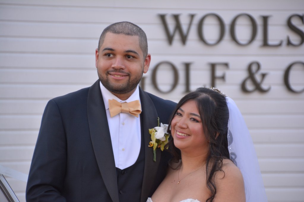 couple at a wedding 