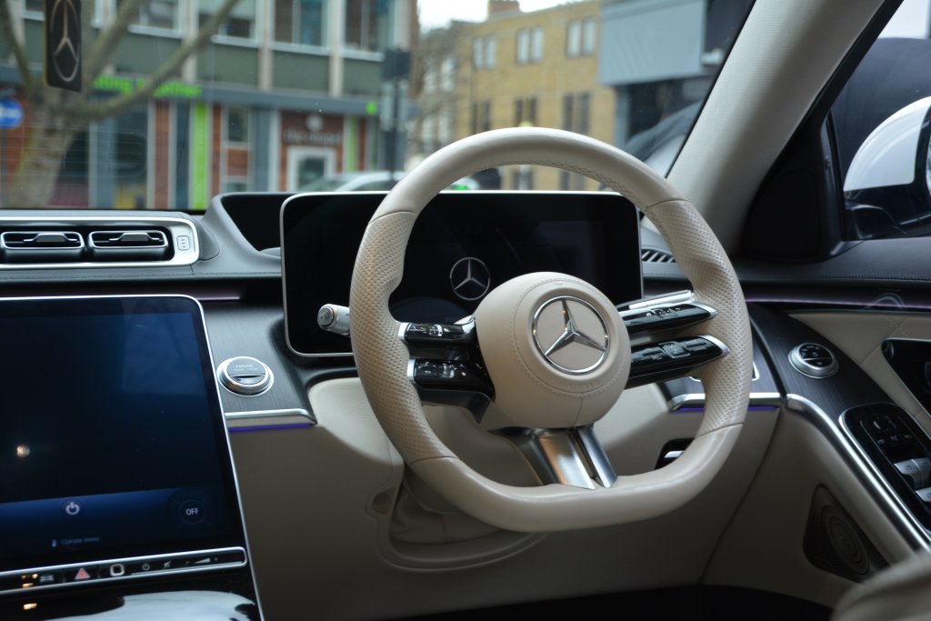 White Mercedes Maybach interior 