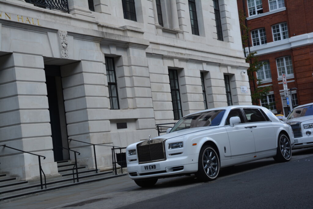 Rolls Royce Phantom hire Camden Town hall