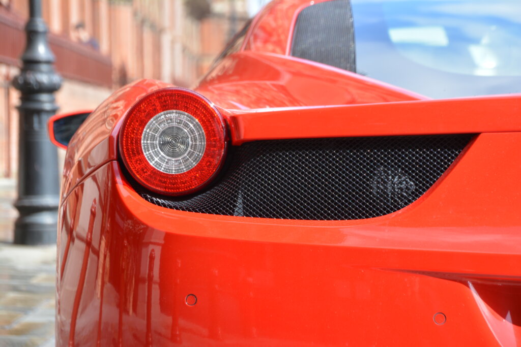 Red Ferrari hire for Prom