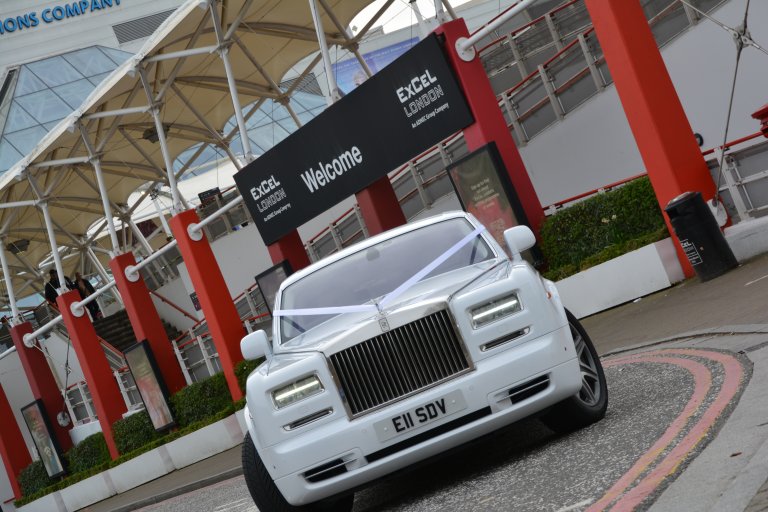 Rolls Royce Phantom hire Excel London Wedding car hire Excel London