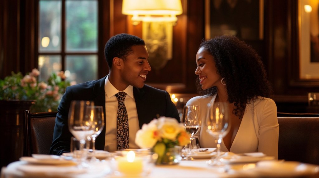 Romantic dinner date Rolls Royce